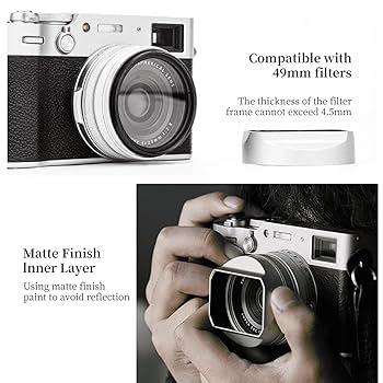 YC ONION レンズフード X100V X100VI ブラック アルミニウム Amazon | YC オニオンレンズフード 富士フイルム X100V X100VI用